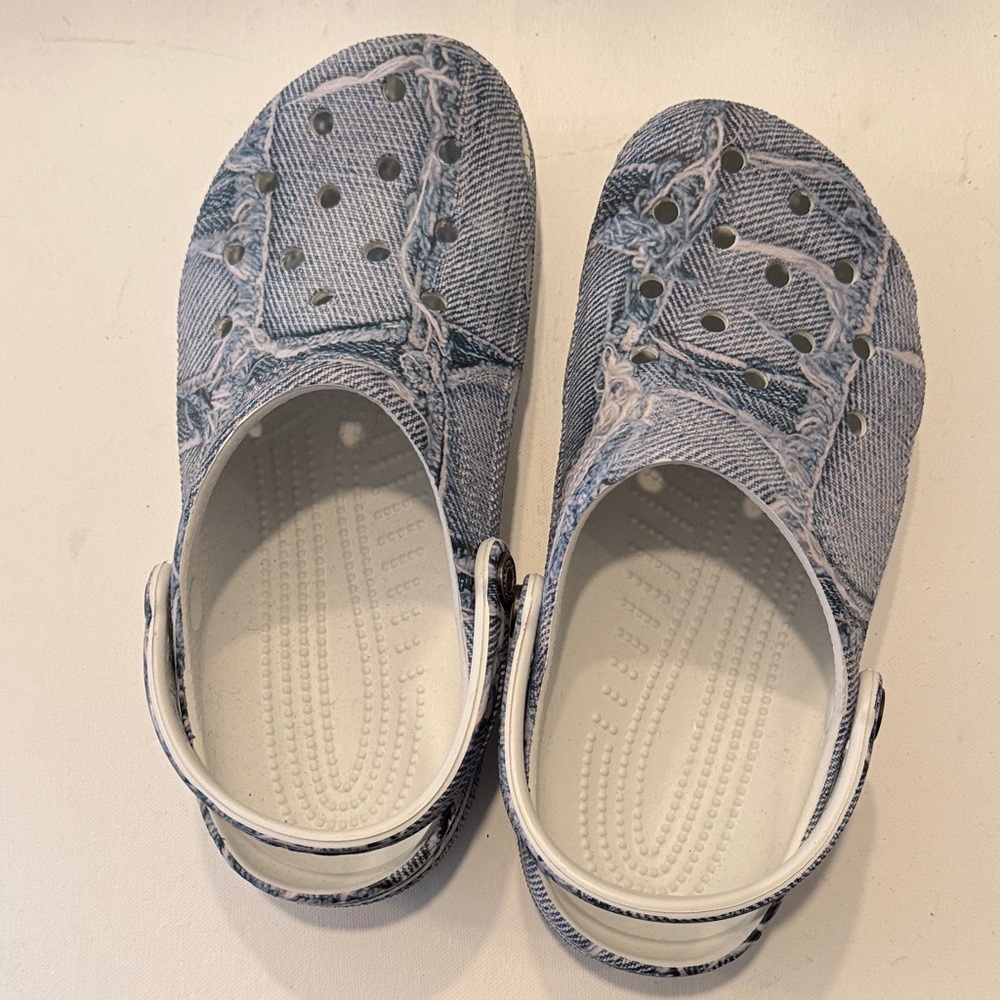 CROCS Kids Denim Pattern Clogs - image 3